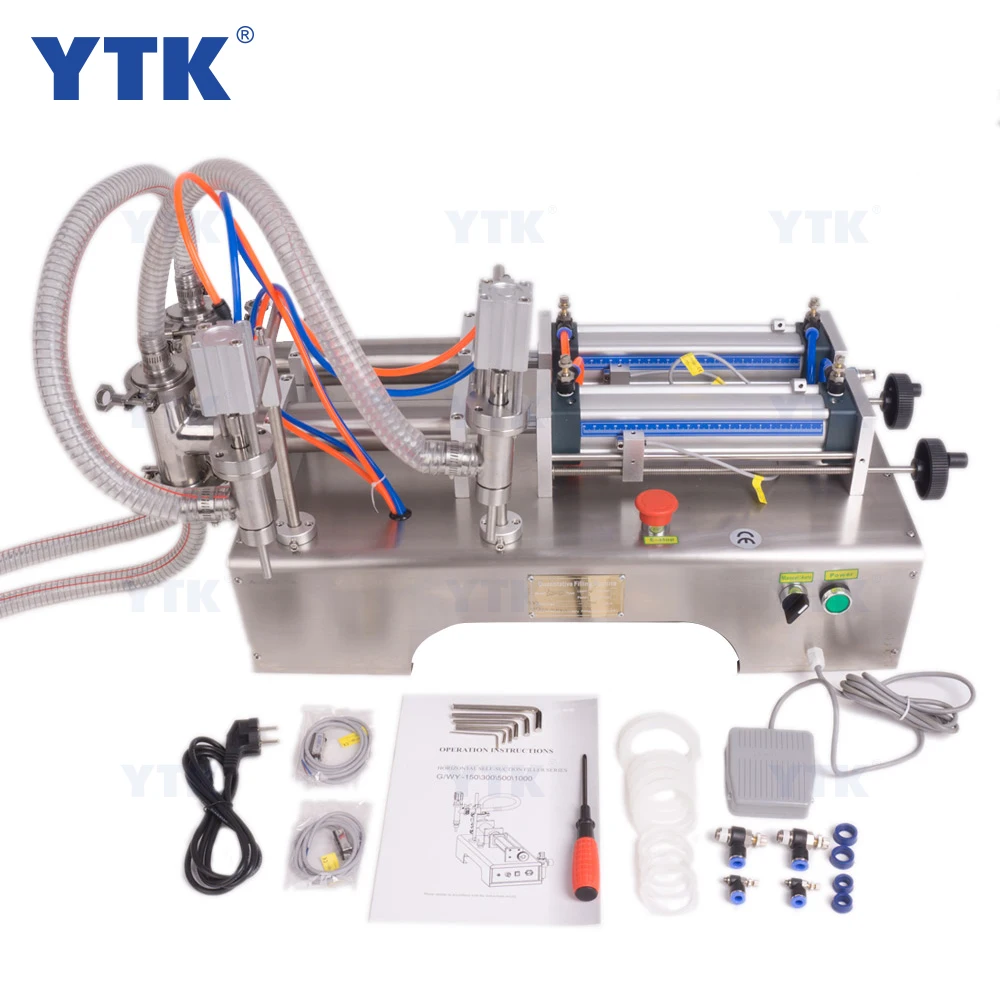 YASON YTK-G2WY 10-100ML Semi Automatic Chemical Wine Filling Machine Small Scale Bottle Mineral Water Filling Machine