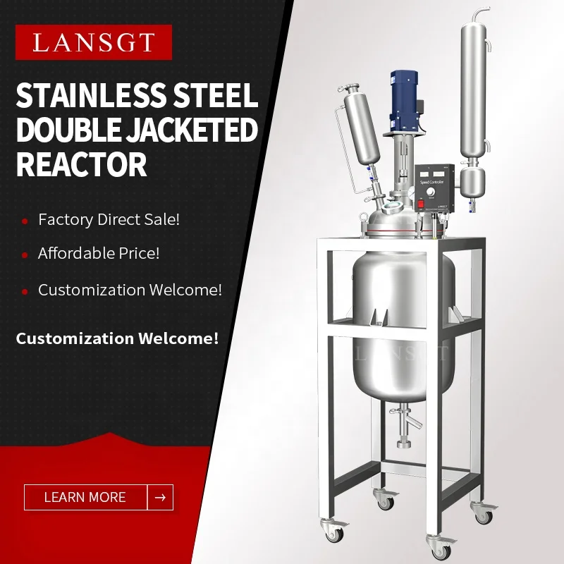 LansGT Lab Automatic Continuous Stirred Tank Reactor Stainless Steel Reactor Heating Chilling Reactor