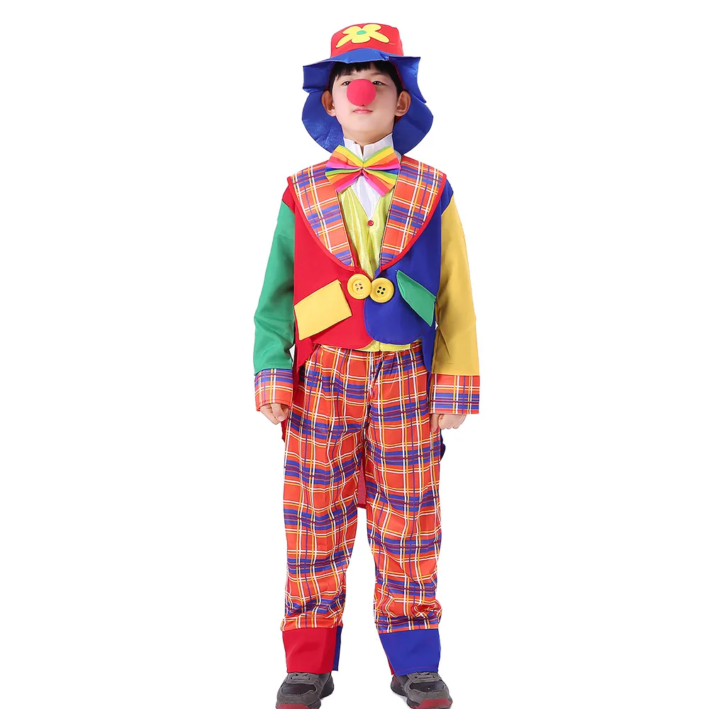 Kindergarten Role-playing Costumes Cosplay Masquerade Kids Clown Costume For Halloween
