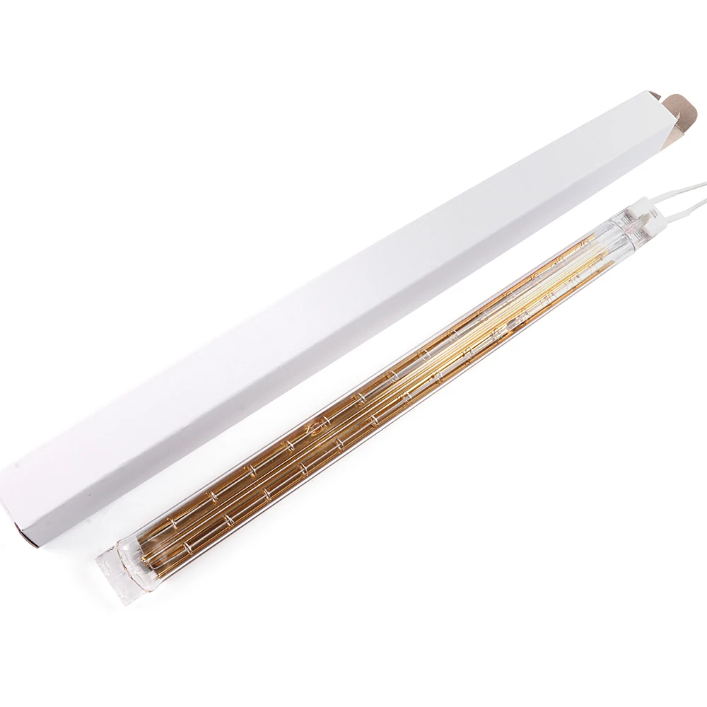 220V Infrared Lamp Gold Twin Tube Gold Reflector Infrared Heating Lamp Gold Coated Halogen Ir Heating Lamp