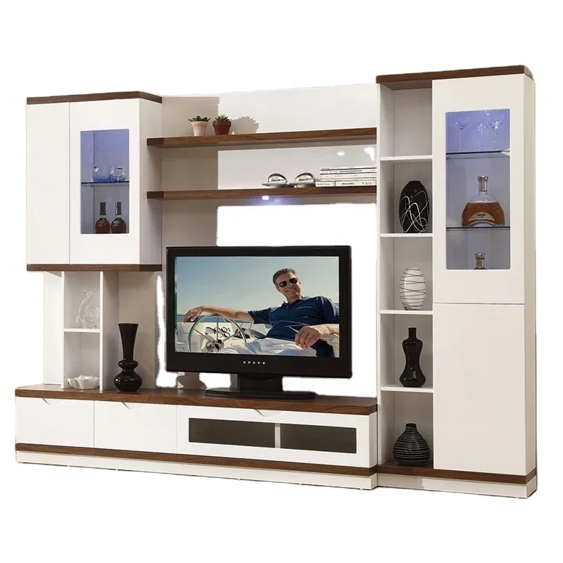 Modern living room TV Unit Sitting Room Wooden Furniture Wall Cabinet TV Stand
