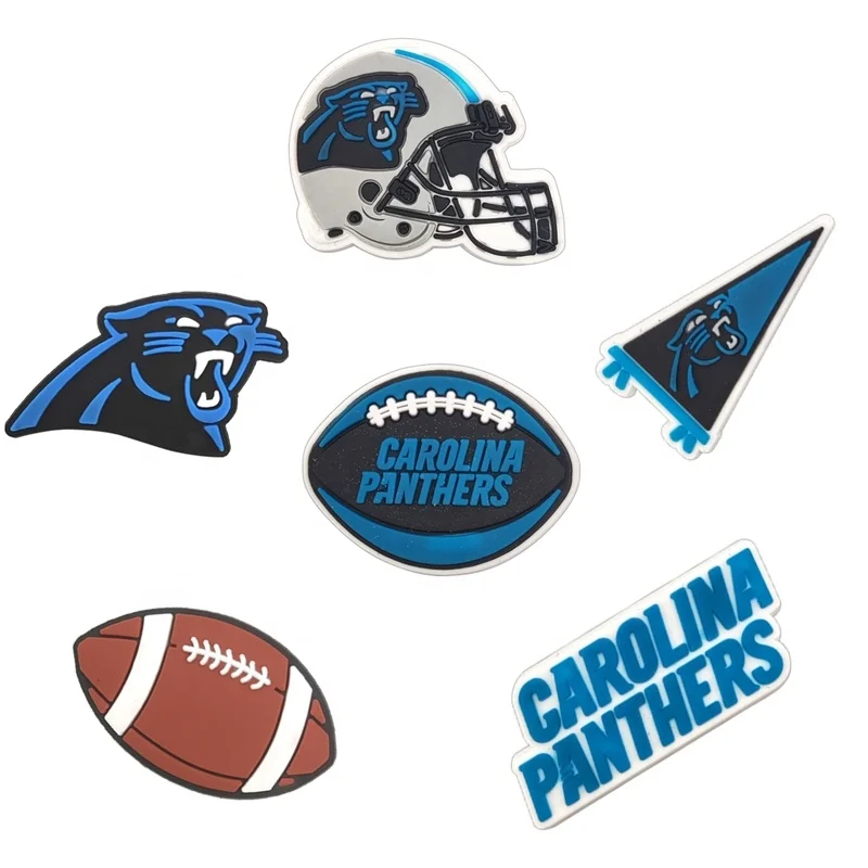 New football Sports Shoe Charms Sport Teams Helmet Hockey Shoe Charm Pvc Shoe Decorations Ball