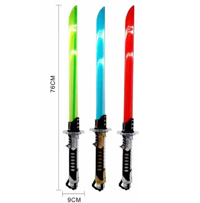 New 76cm flash laser knife with music luminous LED sword plastic children flash toys wholesale