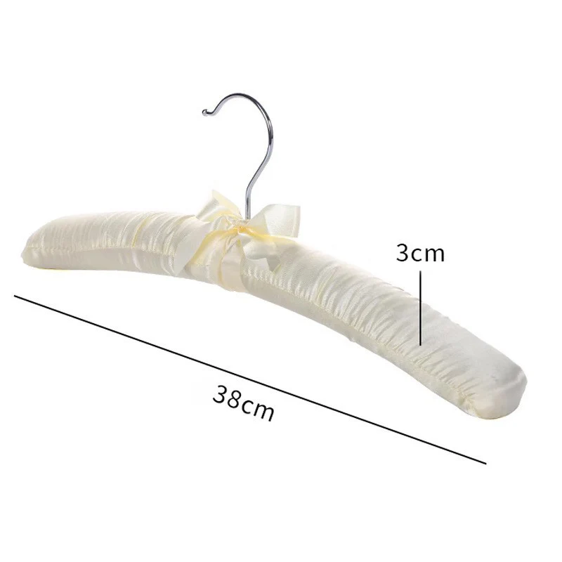 Non-slip clothes hangers high end satin fabric display hanger for dress