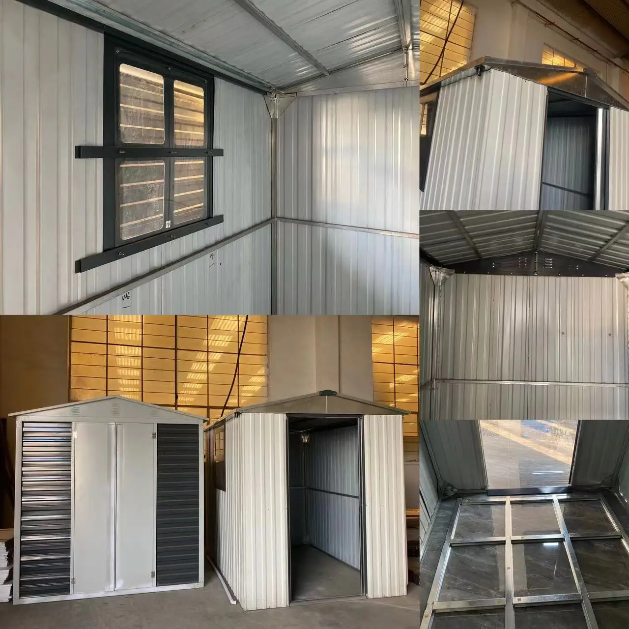 Car Garages Shed Customized 10 x 8 10 x 12 Outdoor Tool Shed backyard garden steel metal storage sheds summer house