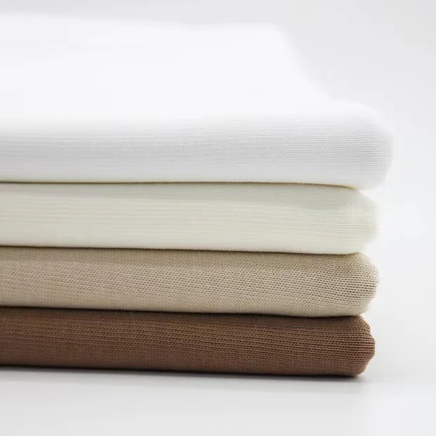 Boran Textile Heavyweight 360gsm 100% Organic Cotton Knitted Tshirt Fabrics Material For T-Shirt Clothing