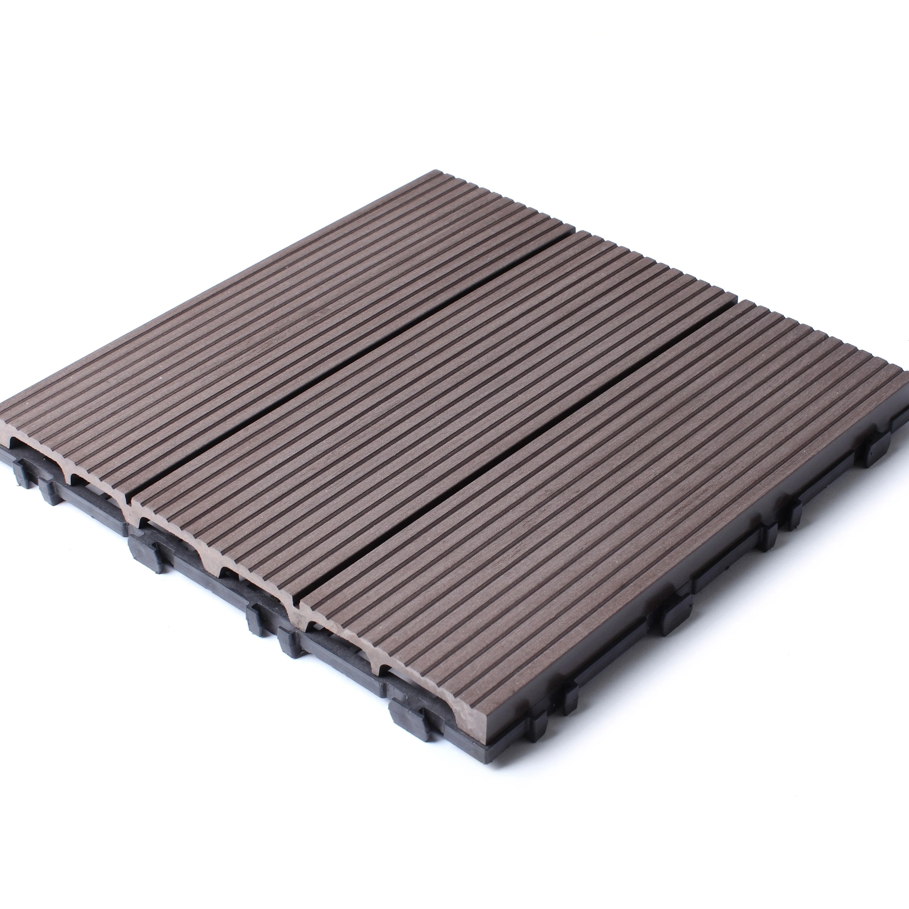 Real WPC Decking Tiles Synthetic Wood Outdoor Flooring Tiles XF-C029 300*300*27 mm