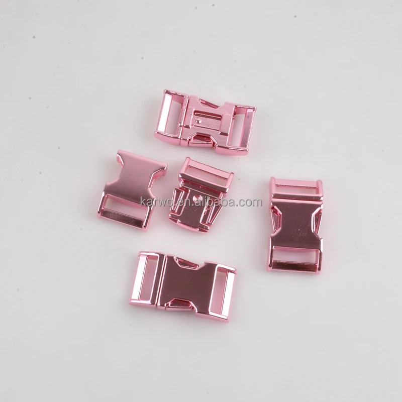 Karwo 20mm Belt Buckle Pink Metal Side Quick Release Buckle For Bag