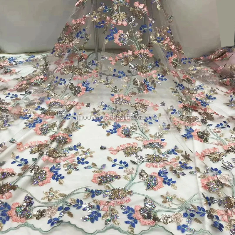 beautiful african cord lace fabric for nigerian french lace fabric for women  wedding