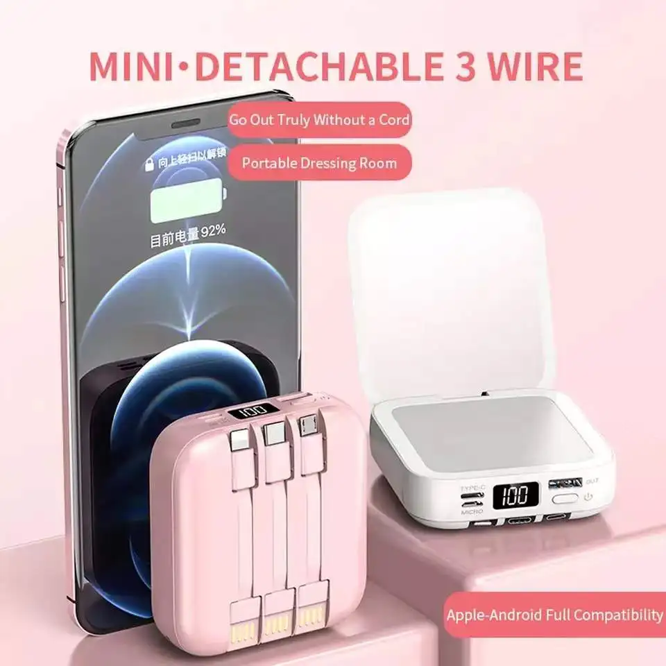 20000mah Mini Power Bank Mirror Display Pd Fast Charge Mini Power Bank - Buy Powerbanks,Power Bank Mobile Charger,Powerbank 2000