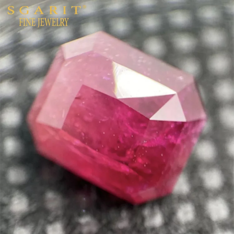 SGARIT factory sale rare collection big gemstone for jewelry customization 2.92ct natural red beryl loose stone