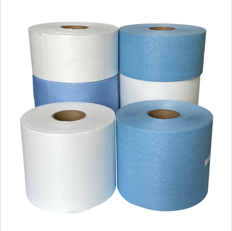 
Perforated Spunlace Cellulose Polyester Non Woven Industrial Disposable Lint Free Oil Absorbent Cleaning Dry Wipe Roll 