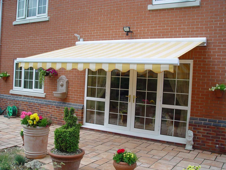 motorized full cassette retractable awning