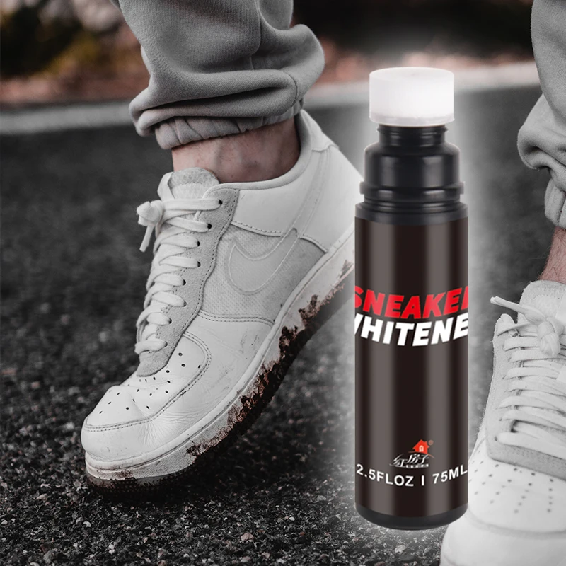 Allwin factory customized logo high quality white sneaker whitener shoe care cleaner liquid 75ml