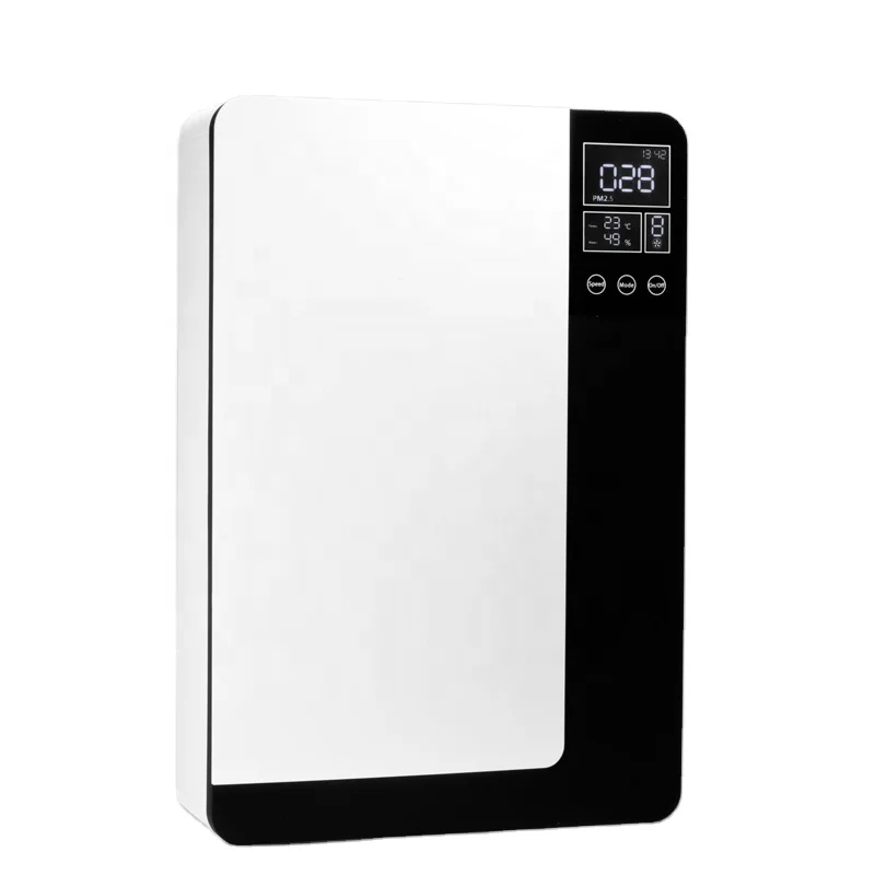 2024 ERV HRV smart phone wifi control bedroom ventilation unit wall mounted heat recovery unit with PM2.5 purification