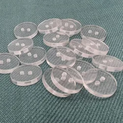 15mm 24L 2 holes clear color plastic polyester resin button in clear color