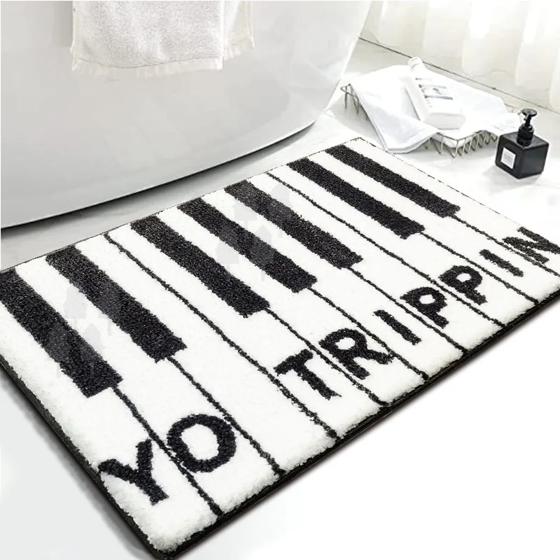 Piano Keyboard Rugs Floor Mat Custom Design Handmade Hot Selling Design Rug 3D Handmade Die Cut Rugs Carpet Made In China