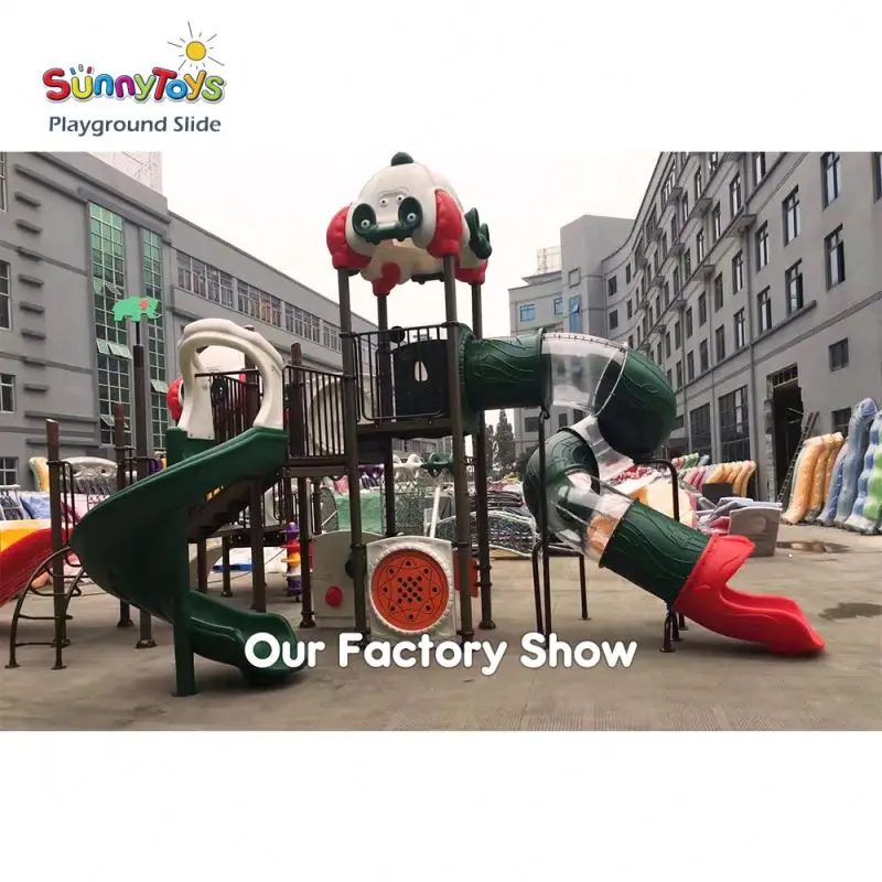 Kids playground outdoor pirate ship kindergarten gymnastics game set plastic playground slide