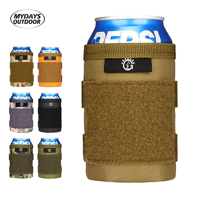 Outdoor Utility Sports Mini Cans Tactical Molle Beer Bottle Pouch Cover for Hunting Camping Hiking