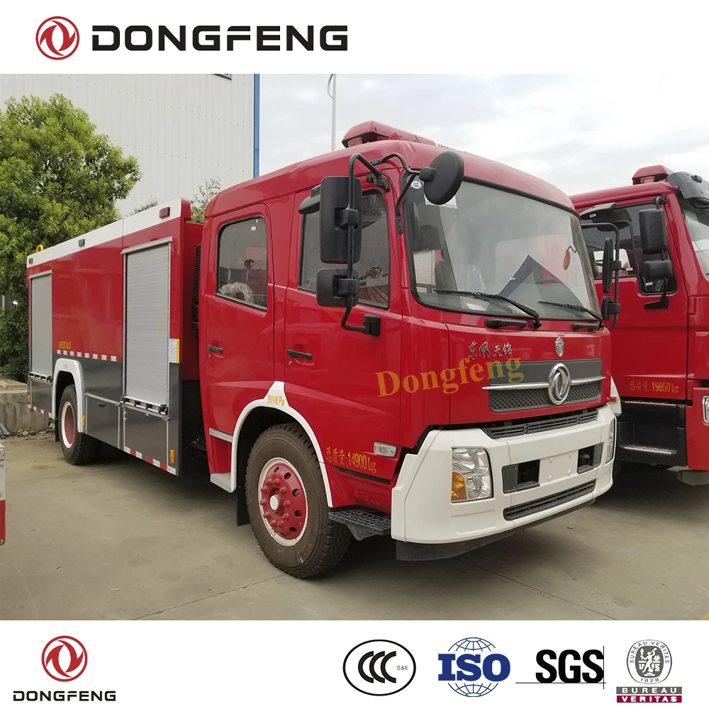 Dongfeng 4x2 RHD 8000 Liter Water Foam Fire Fighting Truck Total 18 Ton Designed Fire Truck