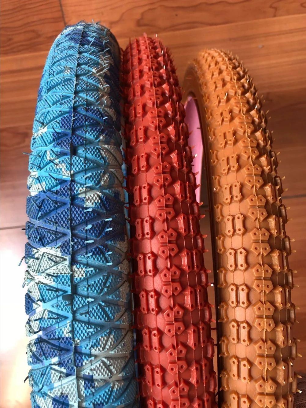 colorful size 12x2.125 14x2.125 16x2.125 18x2.125 20x2.125 bmx kids children bicycle color bike tire with cartoon sticker