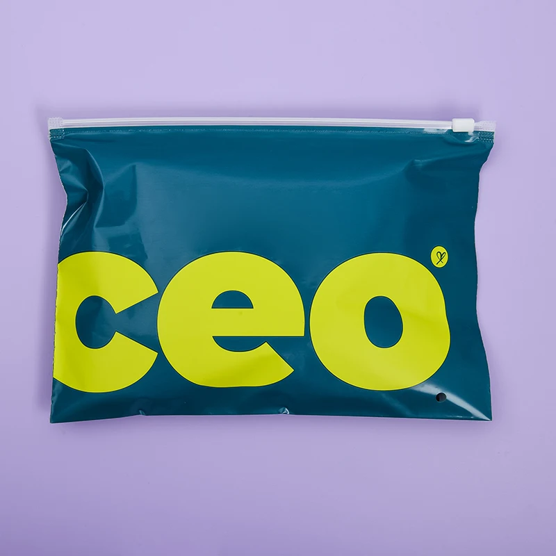 Custom Small Package Design Frosted Pe Zip Lock Bags Poly Plastic Zipper Bag For Clothing Packaging