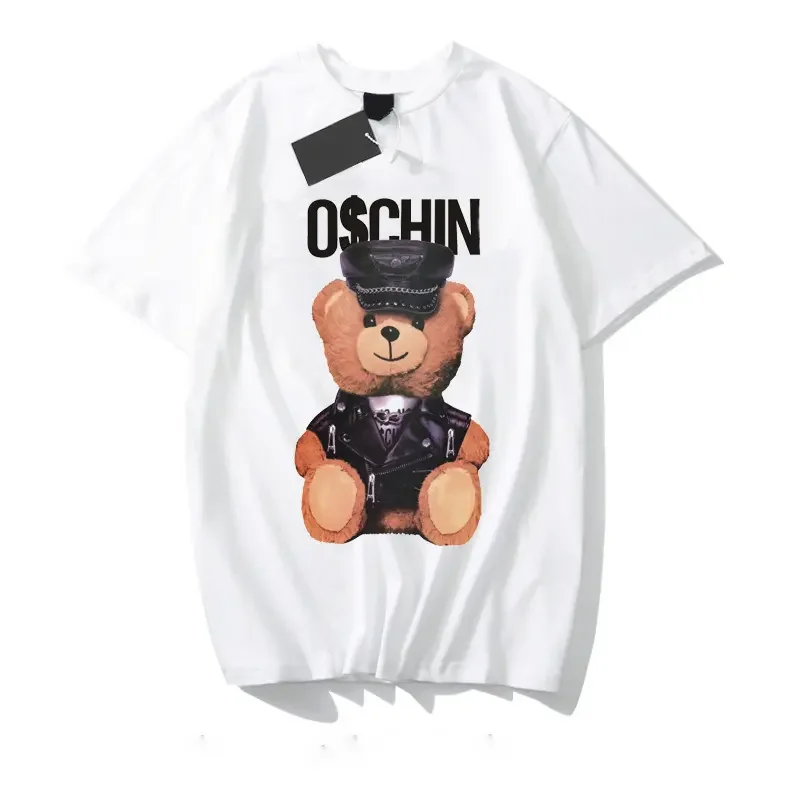 Women Bear Pattern Short Sleeve O-Neck Loose T Shirt For Women With Plus Size Casual Streetwear Tops