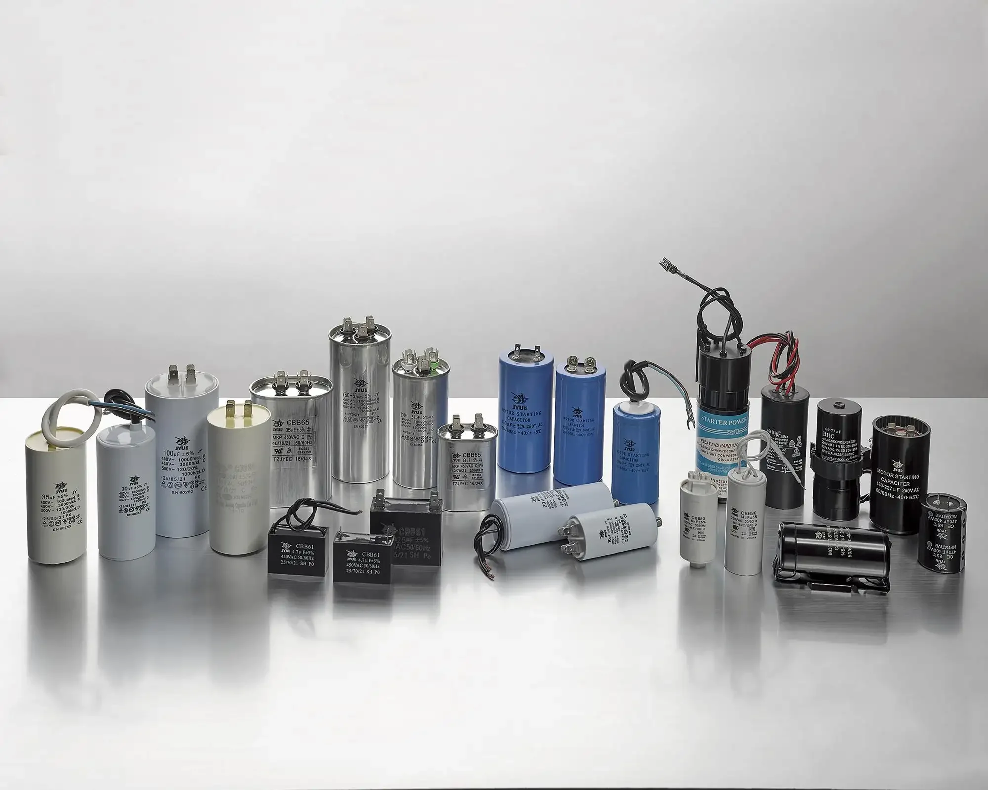 CBB65 air conditioner oil film capacitor 1-100 UF 450V with factory price