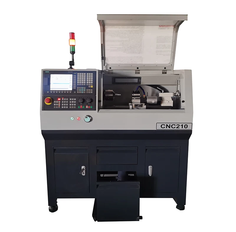 mini CNC Lathe Machine CNC210A  small cnc lathe servo motor  SIEMENS system