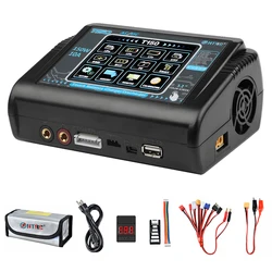 Hot HTRC T150 AC/DC RC Lipo Balance Smart Charger Discharger 150W 10A Touch Screen for LiPo LiHV LiFe Lilon NiCd NiMh Pb Battery