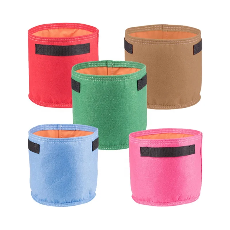 Non Woven Fabric Round Plant Pot Plant Pouch Root Container Grow Box Aeration Container Garden Vegetables Flower Grow Bags