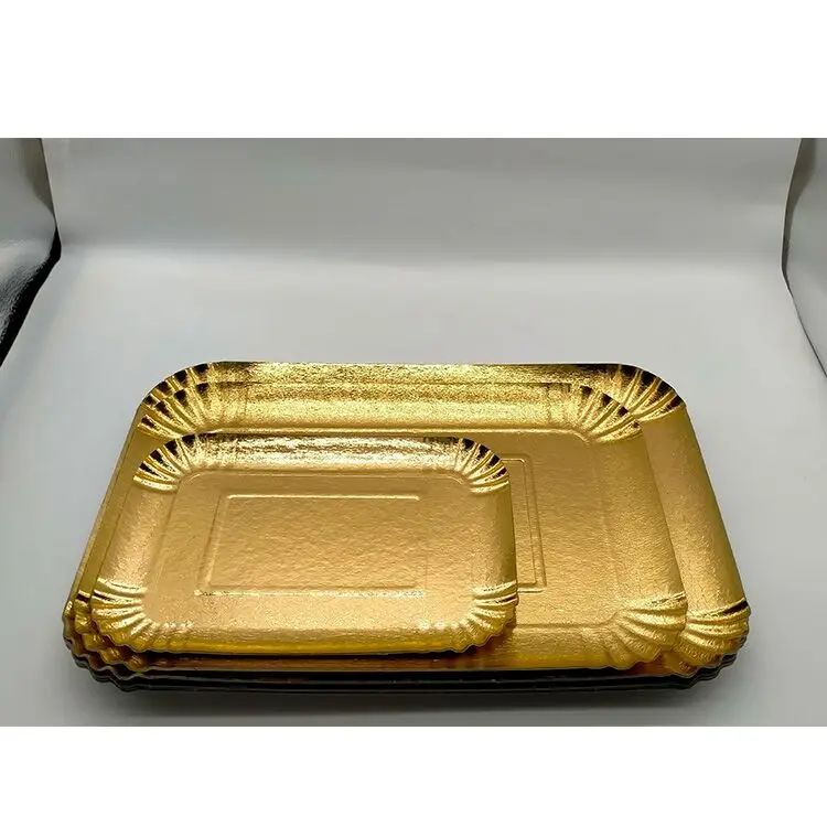 Cake Decorating Tools Disposable Dessert Candy Cookie paper plate Factory Wholesale Golden Customized Paper Plates