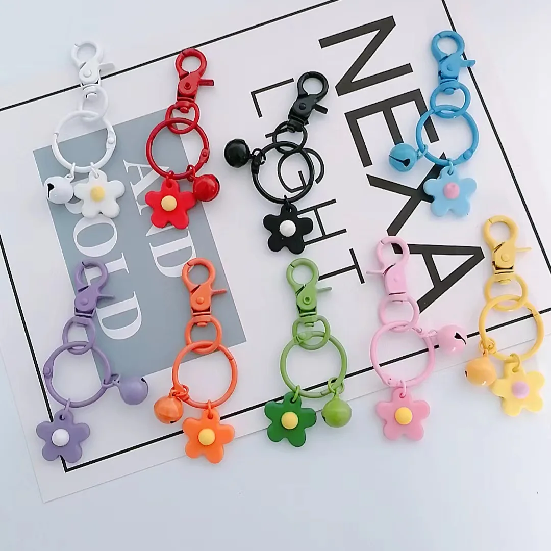 Trendy Popular Lobster Button Flower Key Chain Lanyard Cord String Strap Universal Mobile Charm Hook Cell Phone Charms Key Chain