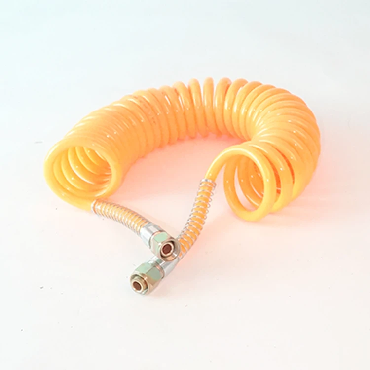 Chinese Wholesale Price Flex Self Coil Small Diameter Ozone Resistant Soft Anti-Aging PU Spiral Air Hose Set For Truck