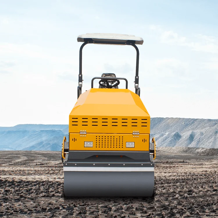 Road Roller Machine 2 Ton Hydraulic Tandem Vibratory Roller With Better Drive Performance and Gradeability