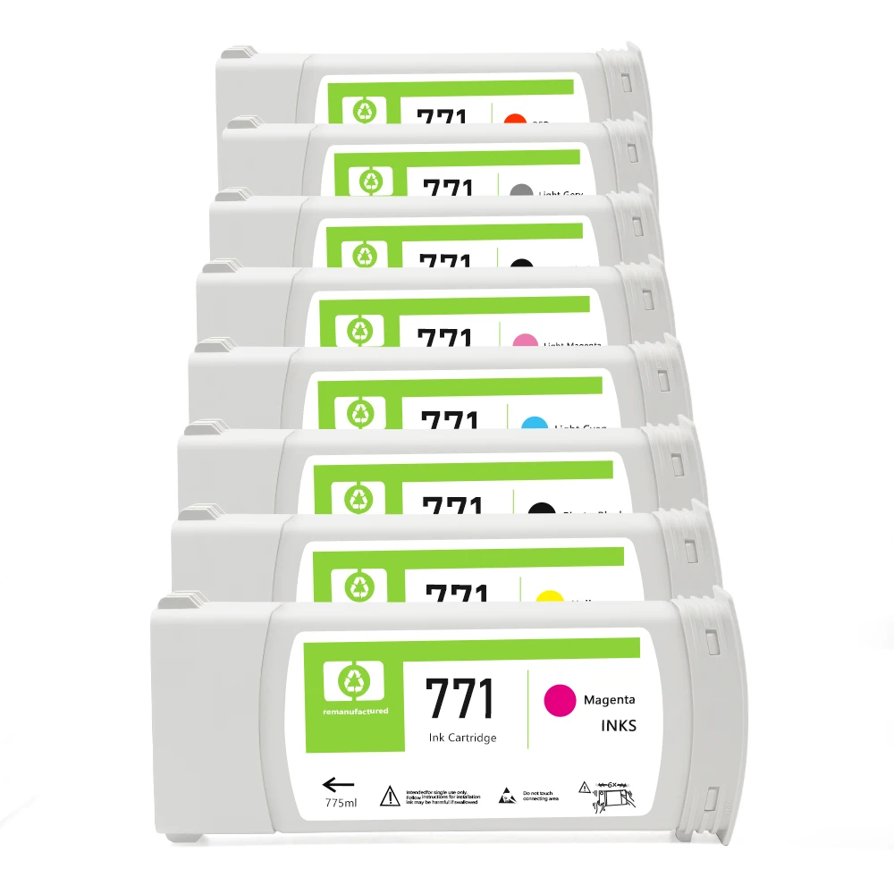 Supercolor For HP 771 Reborned Ink Cartridges With Pigment Ink For HP z6200 z6600 z6800 Printers