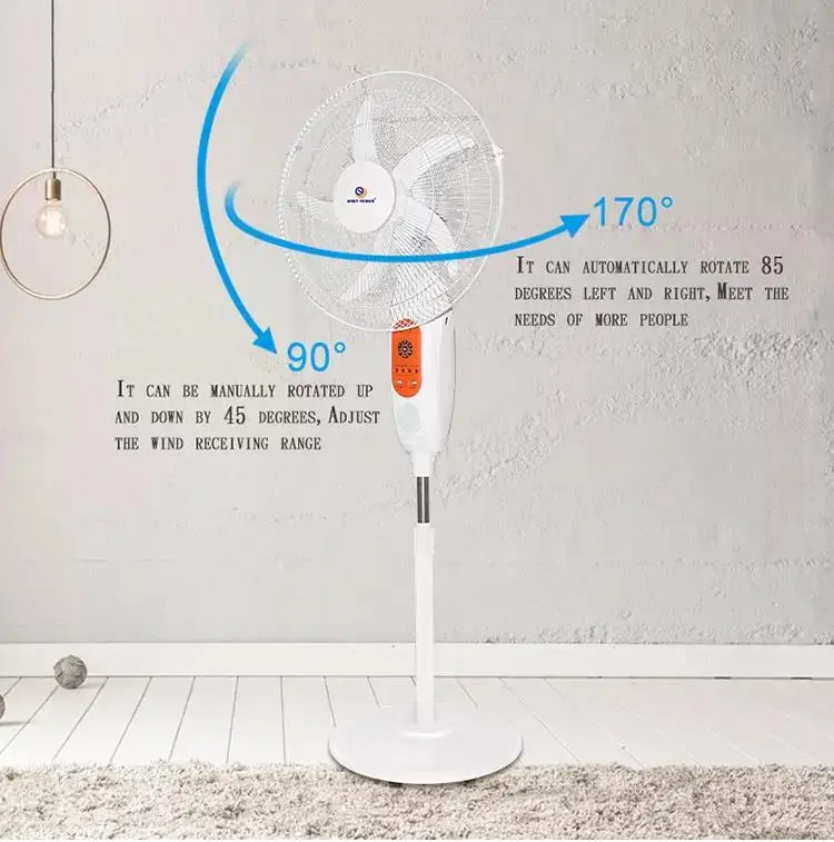 12v dc solar panel electric energy rechargeable stand floor fan price for home 16 inch with battery and lights