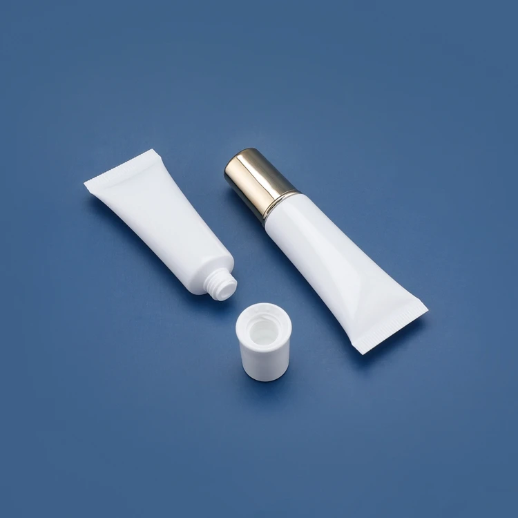 20ml Refillable Cute Sample Clear Printed White Plastic Tube Cosmetic Packaging Eco Friendly Foam Cosmetic Tube