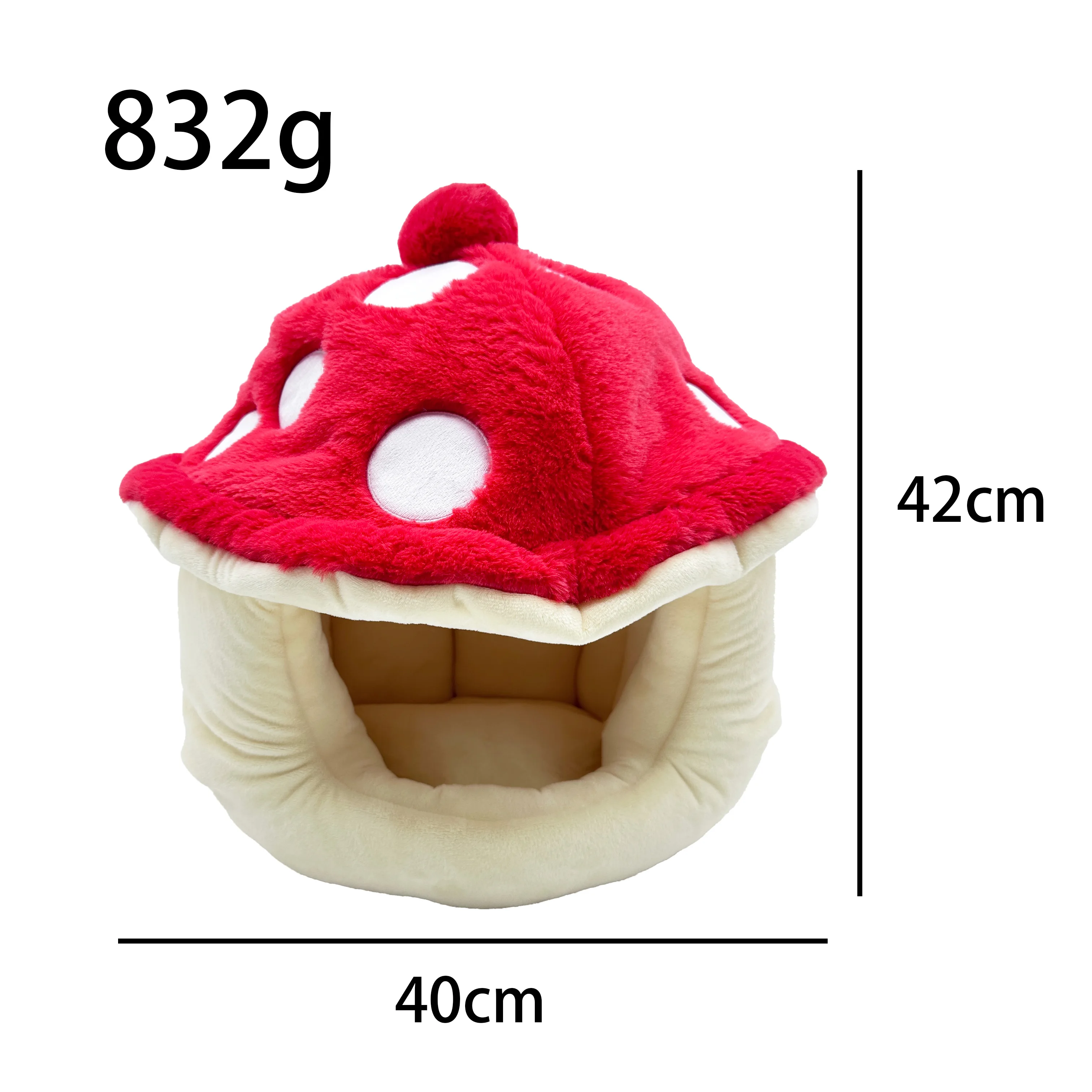 Pet Tent Bed for Small Dogs Cats Winter Warm Cave  plush cat house  Pet supplies Dog bed Cute mushroom pet house