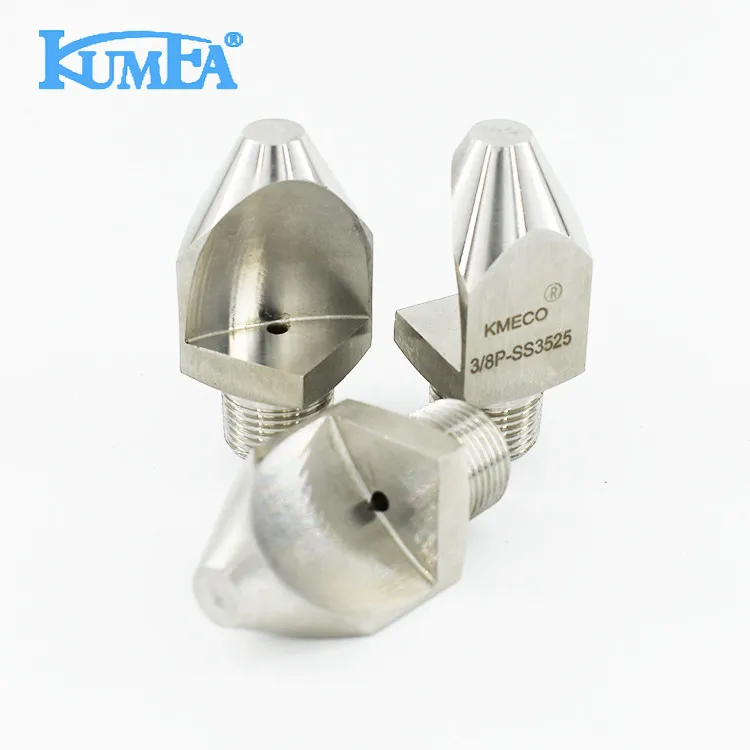 KUMEA Large size Stainless steel Water Washing Narrow Angle Spoon Deflector Jet Flat Fan Spray Nozzle