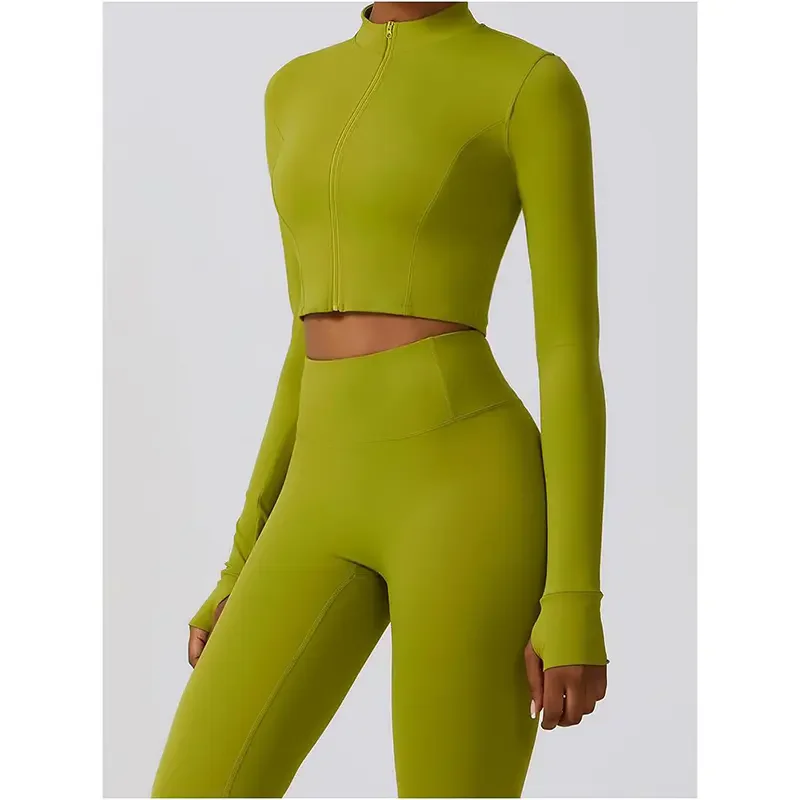 2024 Custom High Quality Crop Top 3 Piece Plus Size Fitness Yoga Sets Sportswear High Waist Leggings For Women