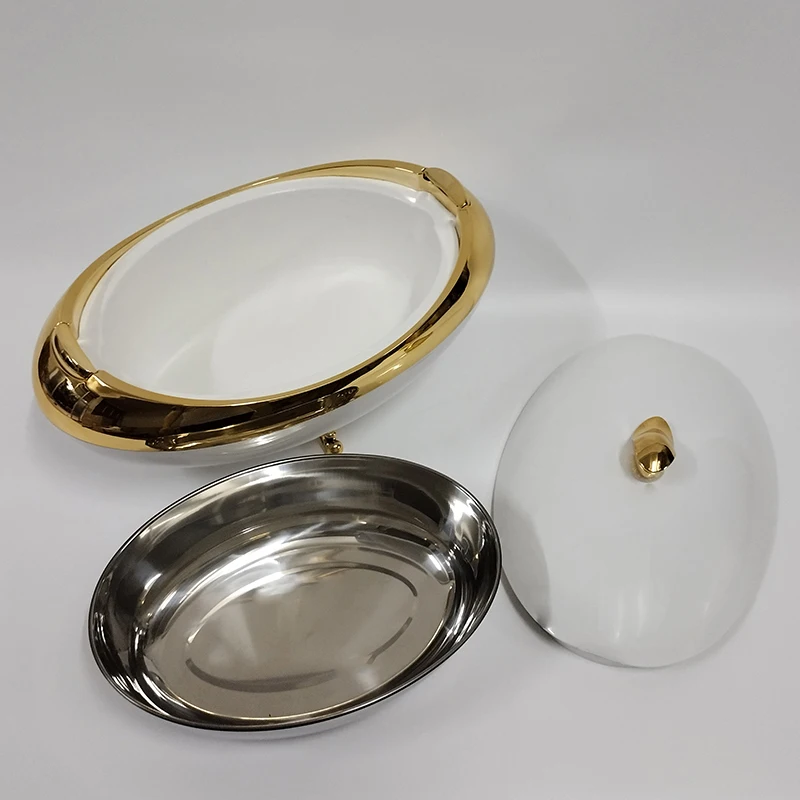 Marble Coated Cookware deep insulated food warmer healthy Casserole with Lid