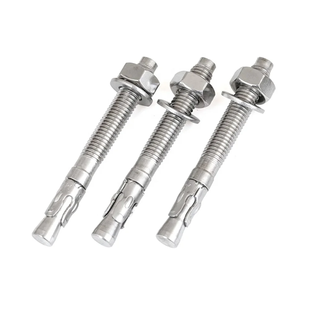 Factory Stock Wedge Anchor Bolt M16x140  Zinc Steel Grade 4.8 Wedge Anchor Expansion Bolts