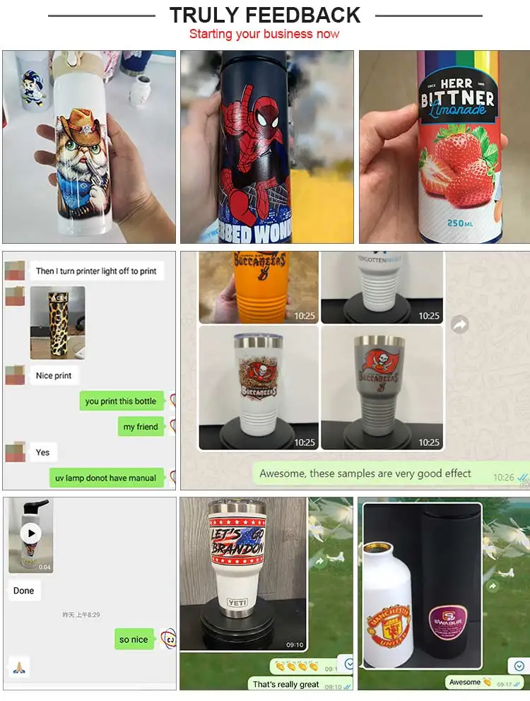 Jucolor Fast Speed Cylinder Printer for Rotary Bottle Tumbler Wine Glass Printing