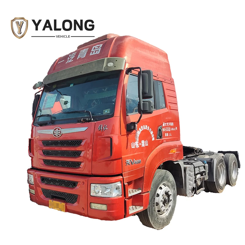 Sell High Quality Used Faw 6*4 Tractor Truck Head 10 Wheel Trailers Tow Truck Prime Mover Diesel Engine With Low Price