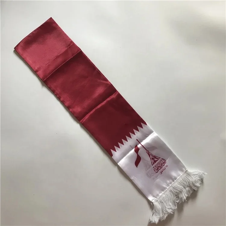 
2022 Cheap Qatar Football Fan Satin Scarf 