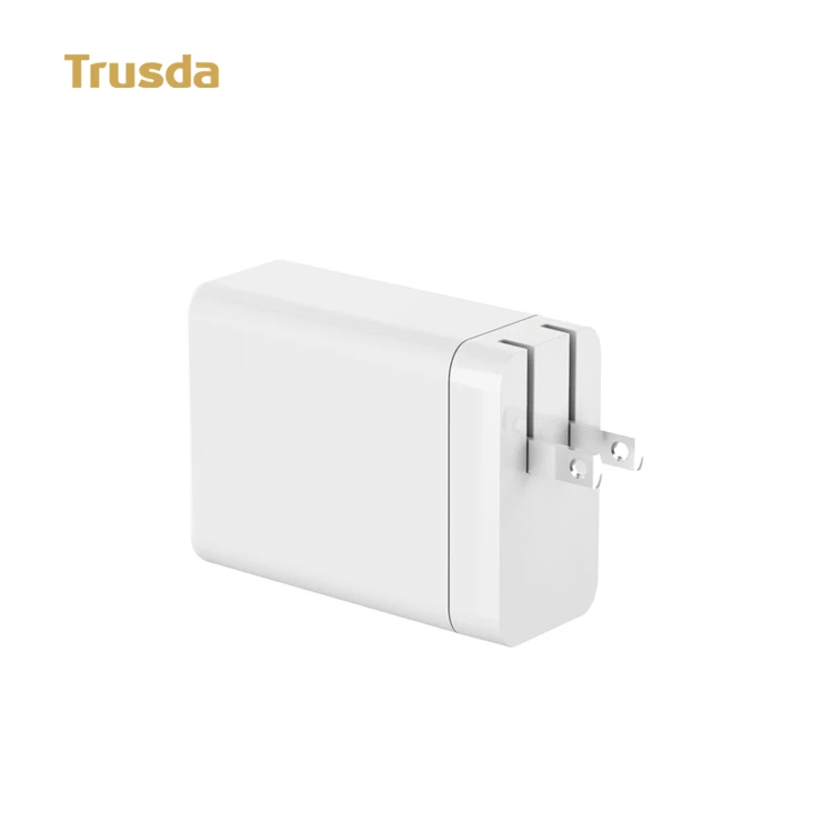 
TRUSDA S24 The Best Size 120W Wall Charger GaN Tech US Plug 3 Ports For Universal Cell Phones & Laptops 