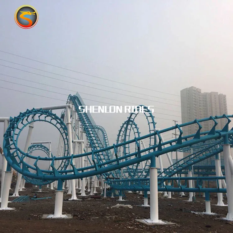 Extreme Thrilling Adult Game Large Roller Coaster Spin Track Car for sale