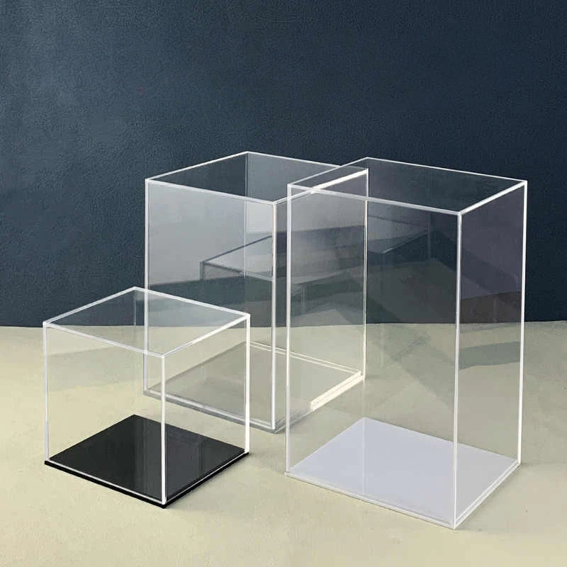 Personalized Highly Transparent Figure Toy Acrylic Exhibition Storage Cube Display Box Anime Doll Clear Acrylic Display Box
