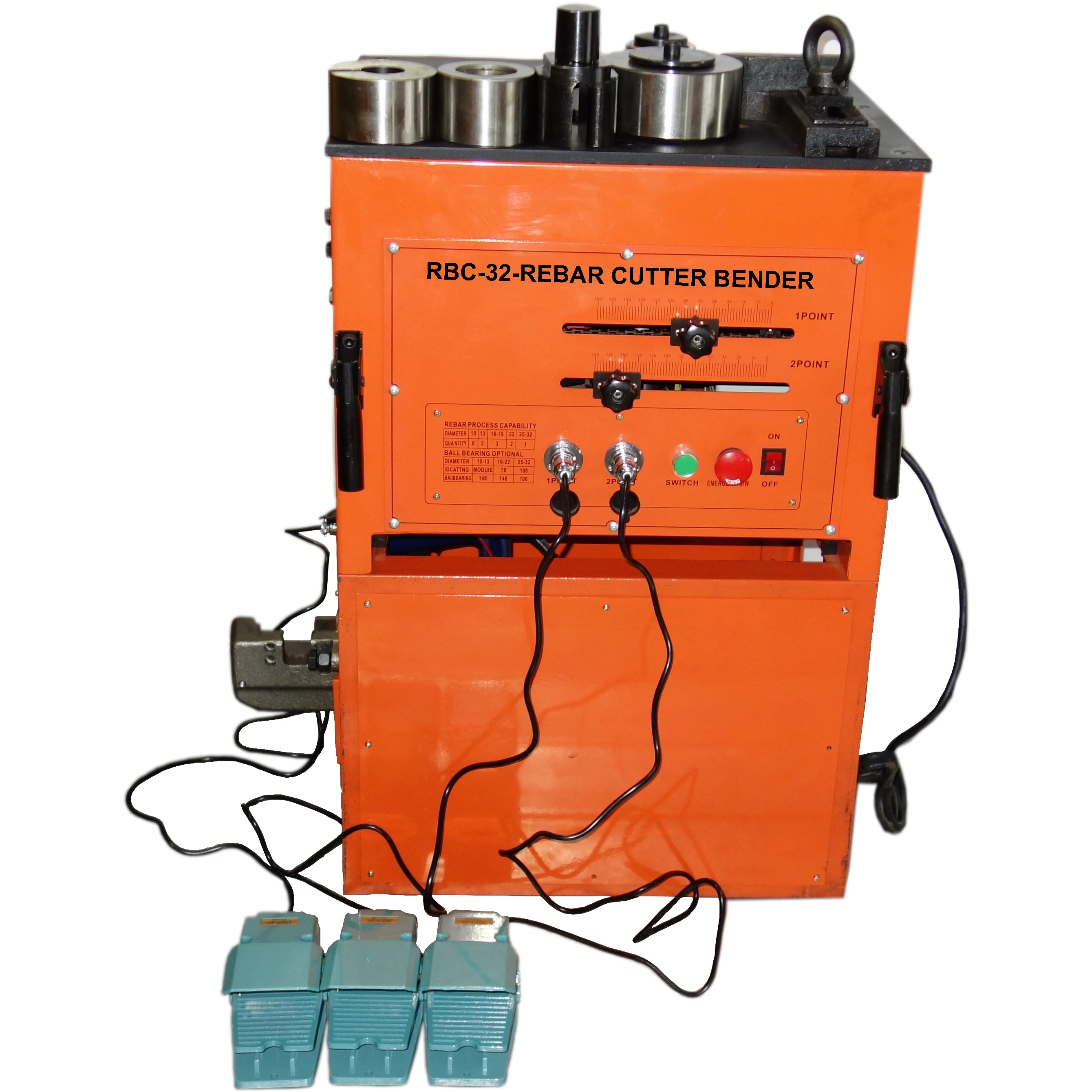 RBC-32 Rebar Steel Bar Steel Rod Bending and Cutting Machine with Foot Pedal Switch
